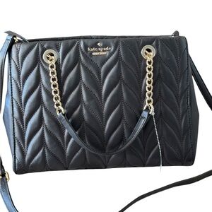 Kate Spade black leather chain two way bag